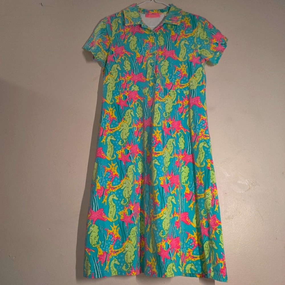 Key West Vibrant Seahorse Sea Star Dress 💚